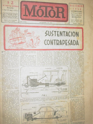 Diario Revista Motor 274 Automovilismo Aviacion Mecanica