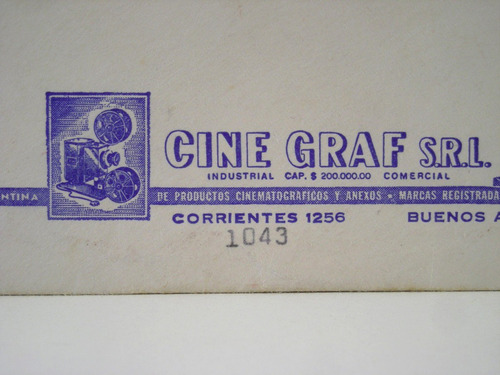 Coleccionable Cine Graf Sobre Original Correspondencia 1977 (Usado)