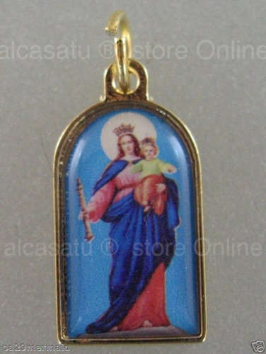 10 Medallas Virgen Auxiliadora Cristianos 25mm Souvenirs