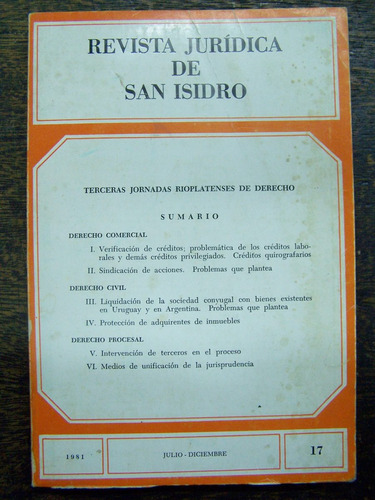 Revista Juridica De San Isidro Nº 17 * Julio-diciembre 1981