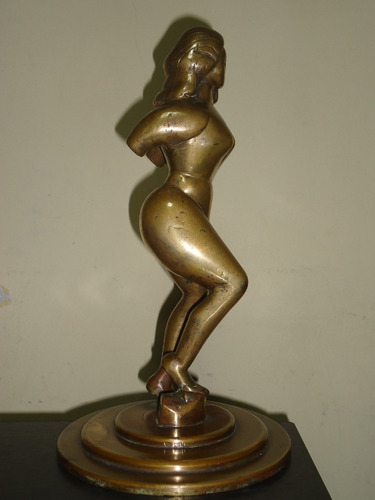 Vint.retro Escultura Mujer Desnuda  Bronce Antiguo