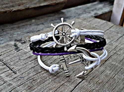 Pulseira Trio Ancora Infinito Leme