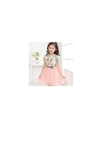 Vestido Infantil Estampa Floral Menina 3 A 4 Anos