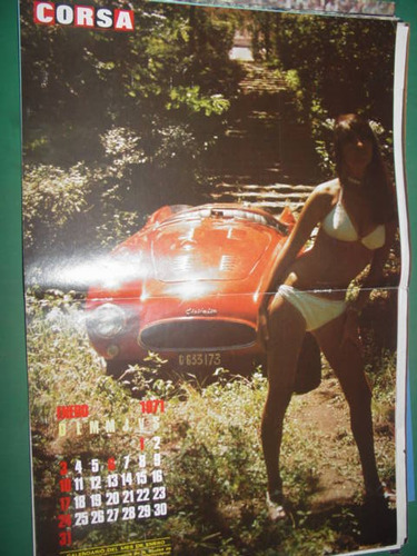 Almanaque Calendario Poster Lamina Corsa Enero 1971