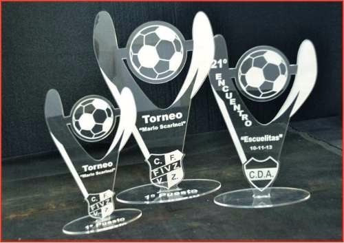 Imagen 5 de 6 de Trofeo Medalla Placa Acrilico Paddle Tenis Futbol X 15 Cm
