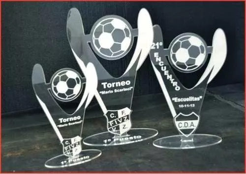 16 Trofeo Medalla Placa Acrilico Paddle Tenis Futbol X 20 Cm