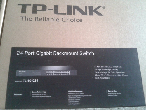Imagen 3 de 4 de Switch Tp-link 24 Puertos Gigabit Tl-sg1024
