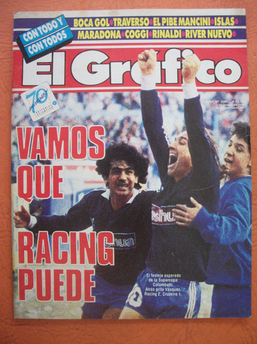 El Grafico 3584 14/6/1988 Racing 2 Cruzeiro 1 Supercopa