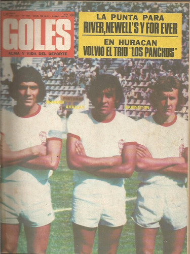 Goles / Nº 1292 / Año 1973 / Tapa Huracan Jugadores