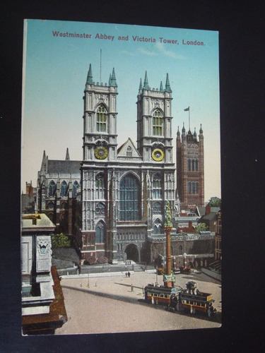 Postal Westminster Abbey And Victoria Tower London Londres