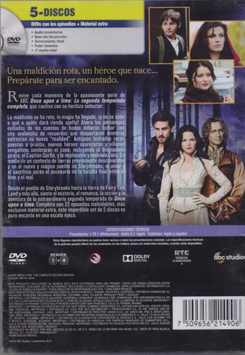 Once Upon A Time Segunda Temporada 2 Dos Dvd