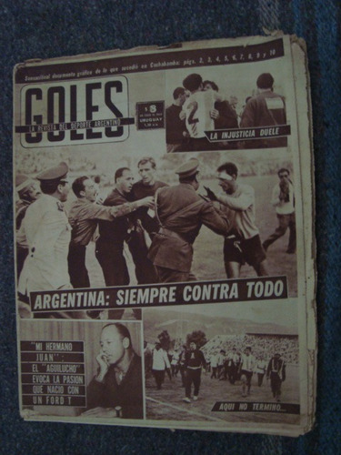 Revista Goles 764 19/3/63 Argentina En Cochabamba Boca Galve