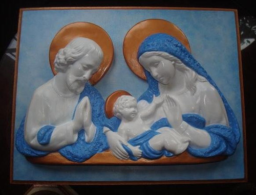 Sagrada Familia. Arte Sacro. San José, Virgen Y Niño Jesús.