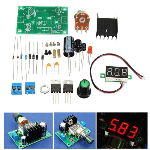 Kit Fuente De Voltage Regulable Variable Con Lm317 40vdc