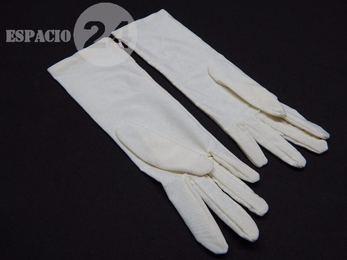 Guantes Nuevos P/dama Jersey Nylon Spandex Color Blanco T 8