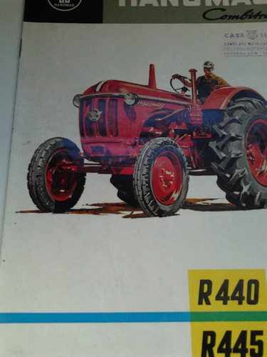 Catálogo De Venta Original: Tractor Hanomag R440 Y R445 1959