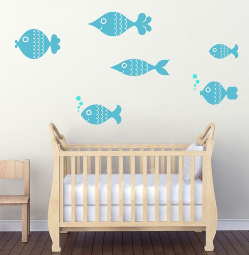 Vinilo Pared Infantiles Peces 3  Decoración Wall Stickers