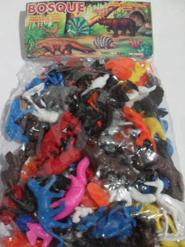 Gcg Lote 100 Animales Del Bosque Plastico De 3 A 6 Cm Retro