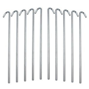 10-piece Estacas De Acero Galvanizado - Jardín Estacas