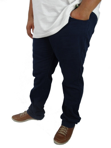Calça Masculina Jeans Sarja Colorida Plus Size Até Nº 66