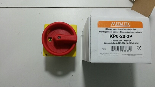 Kp0-20-3p 20 Amperes Chave Seccionadora Tripolar Metaltex