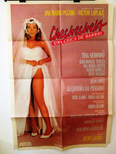Afiche De Cine Original - Chechechela - Una Chica De Barrio