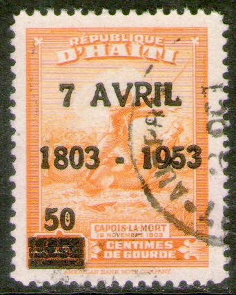 Haití Sello Usado 150° Muerte General T. Louverture Año 1953