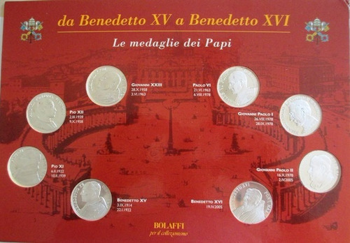 B9367 Coleção De Medalhas Papais De Benedito Xv A Benedito X