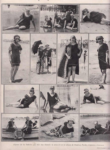 1924 Playas De Montevideo Fotografias Bañistas Trajes Baño