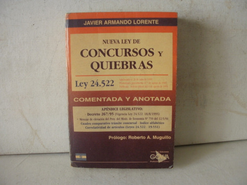 Concursos Y Quiebras -ley 24522 Cda J.lorente