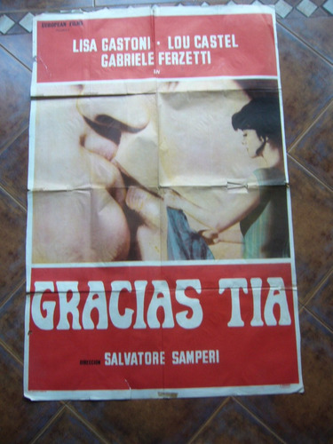 Poster De Cine / Gracias Tía / 1968 / Film Erótico Italiano