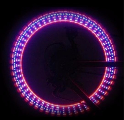 Tampa Pisto Valvula Roda Luz 5 Led Pisca Azul Vermelho Bike