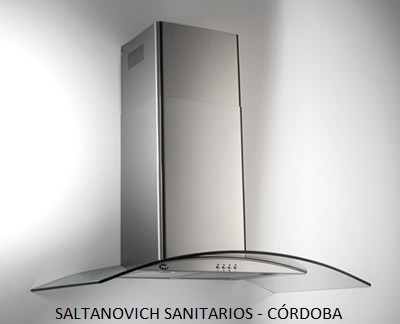 Campana Para Cocina Tst Lacar 75cm Inox/cristal Frente Curvo