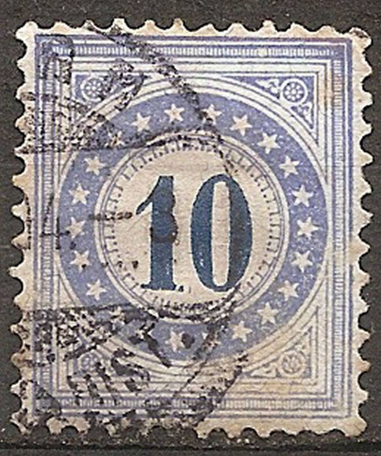 Suiza Año 1882 Tim Taxe Yv 10 Catálogo Marca U$36 Muy Escaso