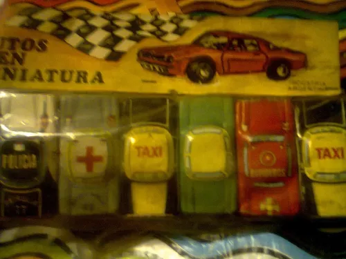 Antiguos Autitos Cochecitos Chapa Blister Kiosko Retro Kxz (Usado)