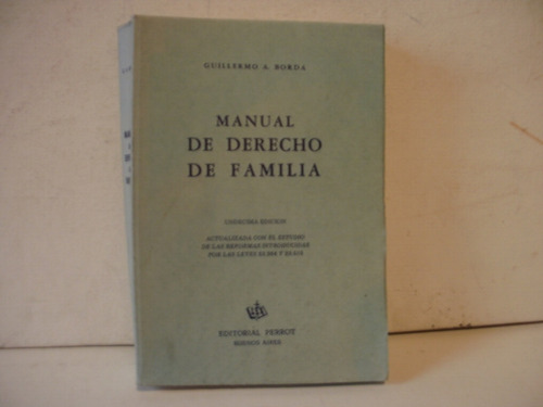 Manual Derecho De Familia Guillermo A. Borda  