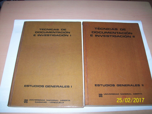 Técnicas De Documentación E Investigación, Tomos I Y I I.