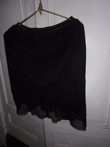 Pollera De Gasa Negra, Talle M