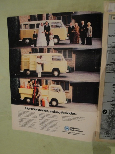 Publicidad Volkswagen Furgon Año 1982