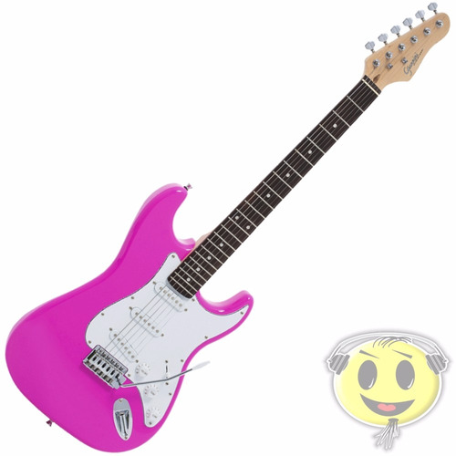 Guitarra Strato Giannini G100 Rosa - Oferta Loja Kadu Som