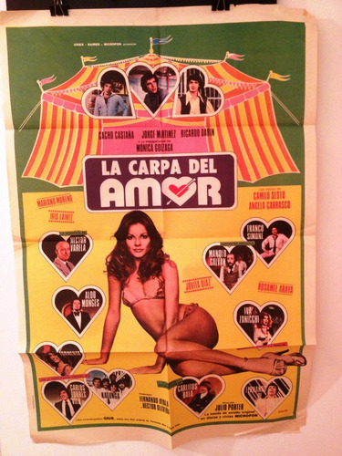 Antiguo Afiche De Cine Original Original - La Carpa Del Amor