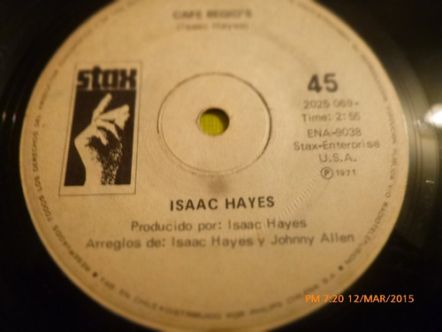 Vinilo Single  - Isaac Hayes -cafe Regios ( I-35