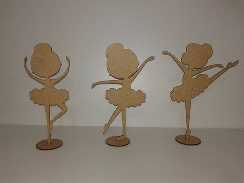 Kit 30 Bailarinas Mdf 25cm Infantil Lembrancinha Promoção