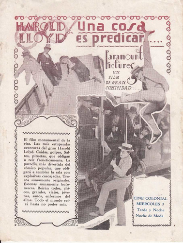 Cine Mudo Programa Harold Lloyd Uruguay Paramount Pictures