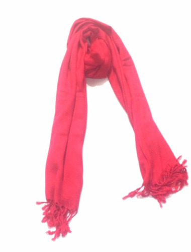 Imagen 1 de 1 de Espectacular Bufanda Pashmina Chal Unicolor Le Sak - Rojo