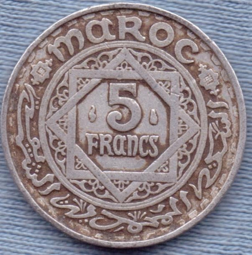 Marruecos 5 Francs 1951 * Protectorado Frances * Mohammed V