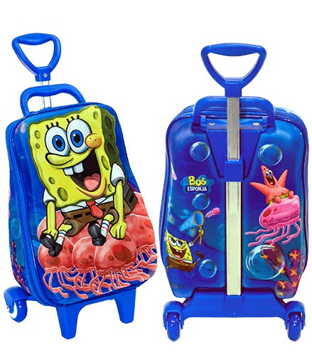 Mini Mochila Escolar Mochilete 3d Bob Esponja Maxtoy Pré