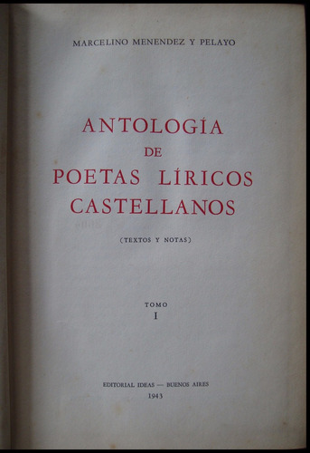 Antología De Poetas Líricos Castellanos. Tomo 1 Y 2 48n 977