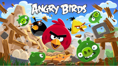 Papel De Parede Adesivo Infantil Angry Birds 11m²  2,8 X 4,0