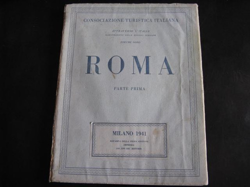 Mercurio Peruano: Libro Turismo Roma Viaje 1941 238p L87